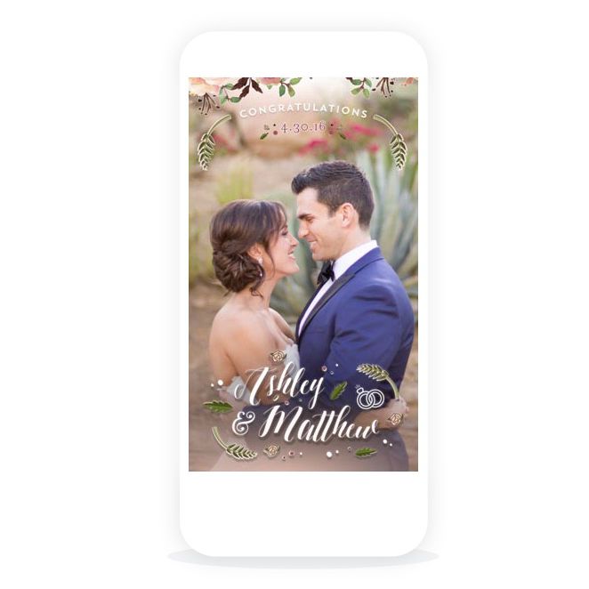 Snapchat bröllopsfilter