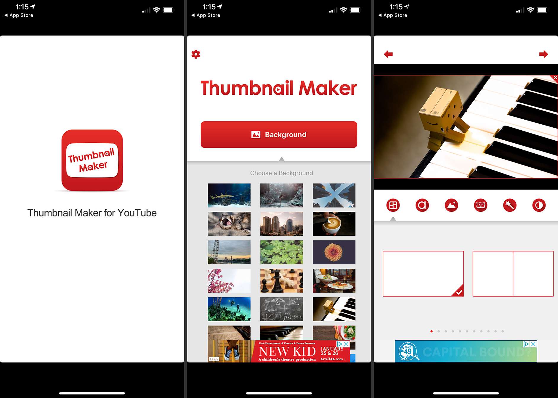 Thumbnail Maker på iOS