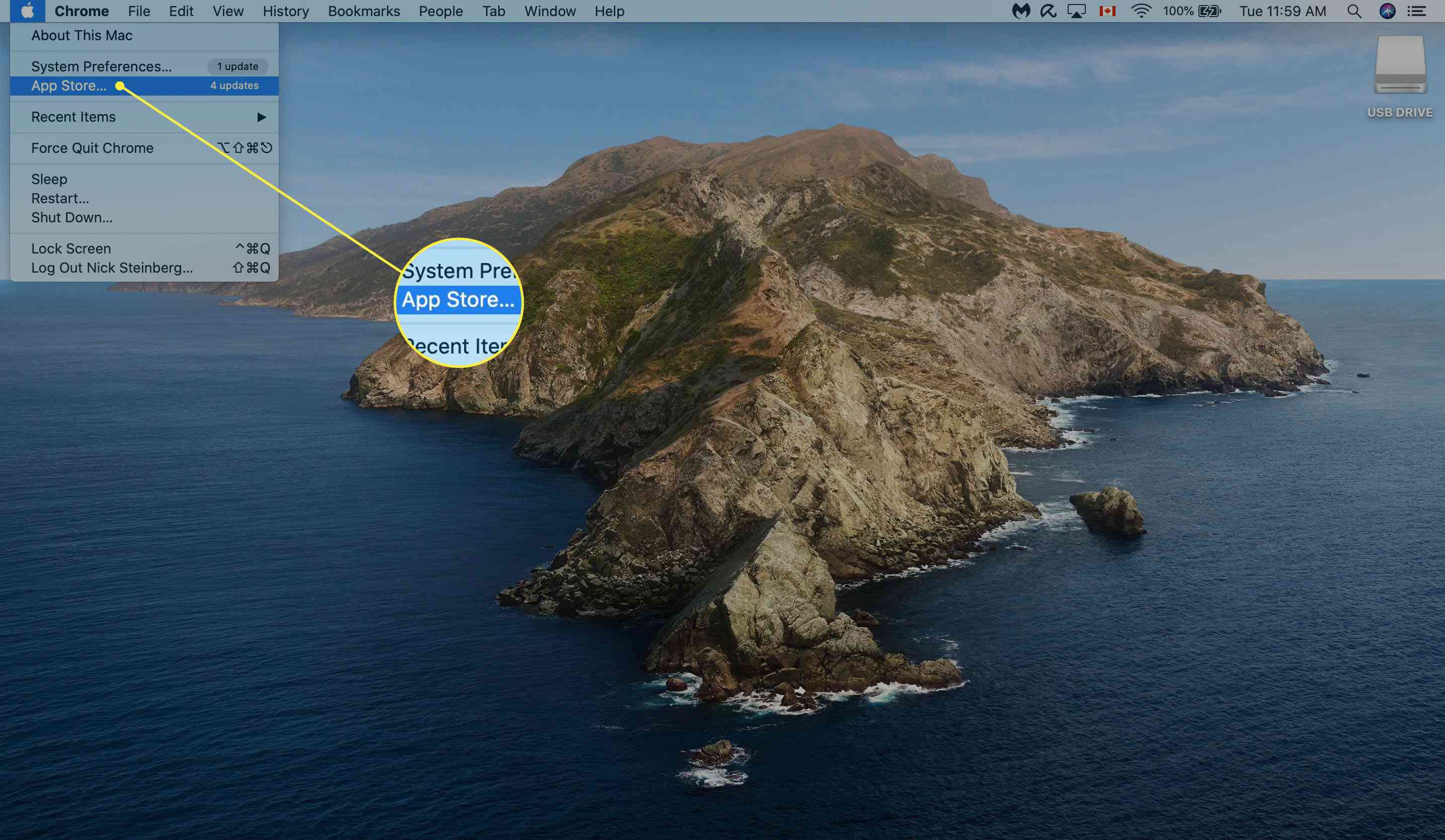 Välja Apple App Store från Mac Desktop.