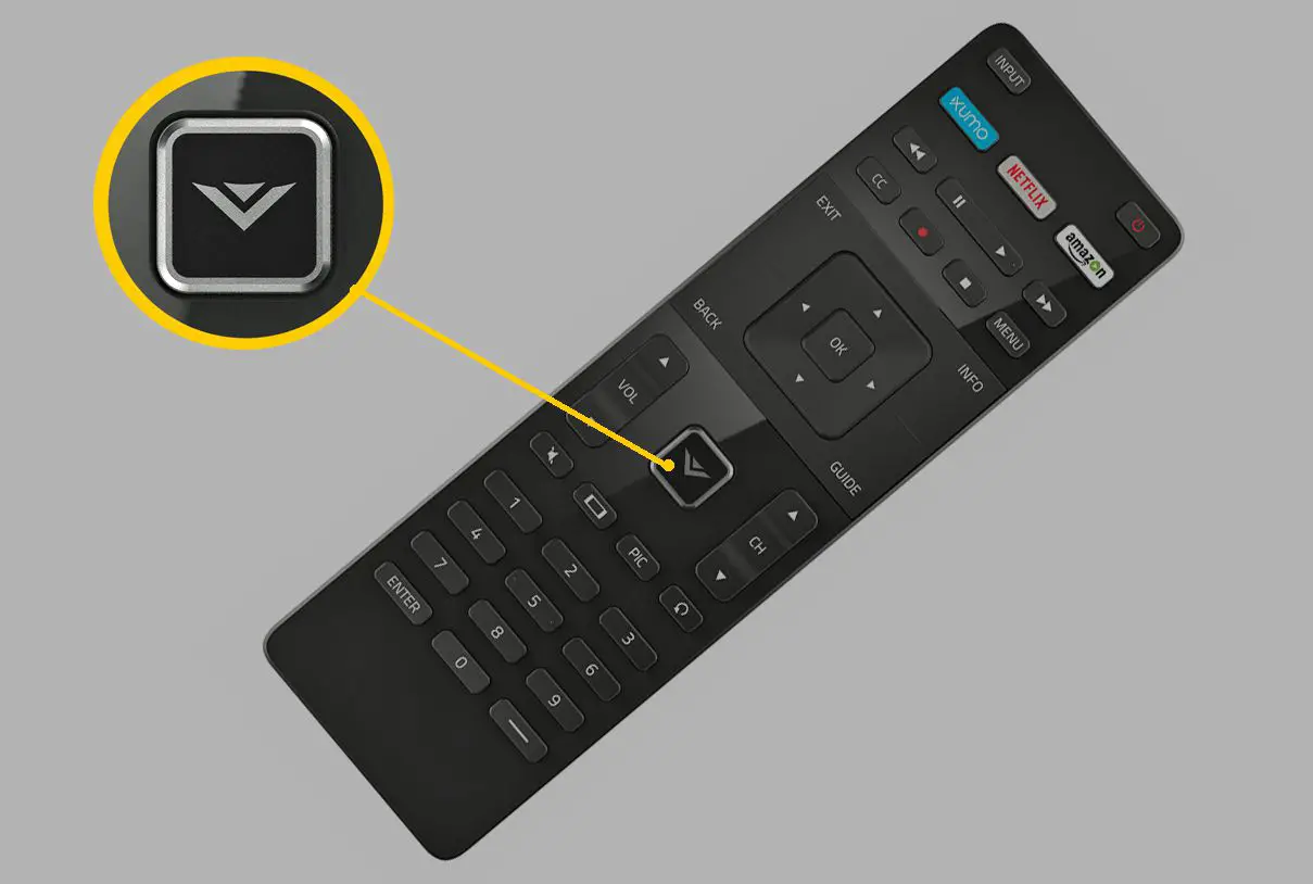 Vizio VIA TV Remote - V-knapp