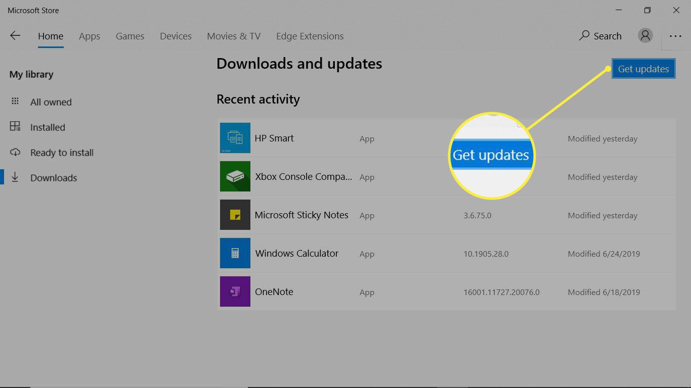 Få uppdateringar av Microsoft Windows-appar inklusive OneNote