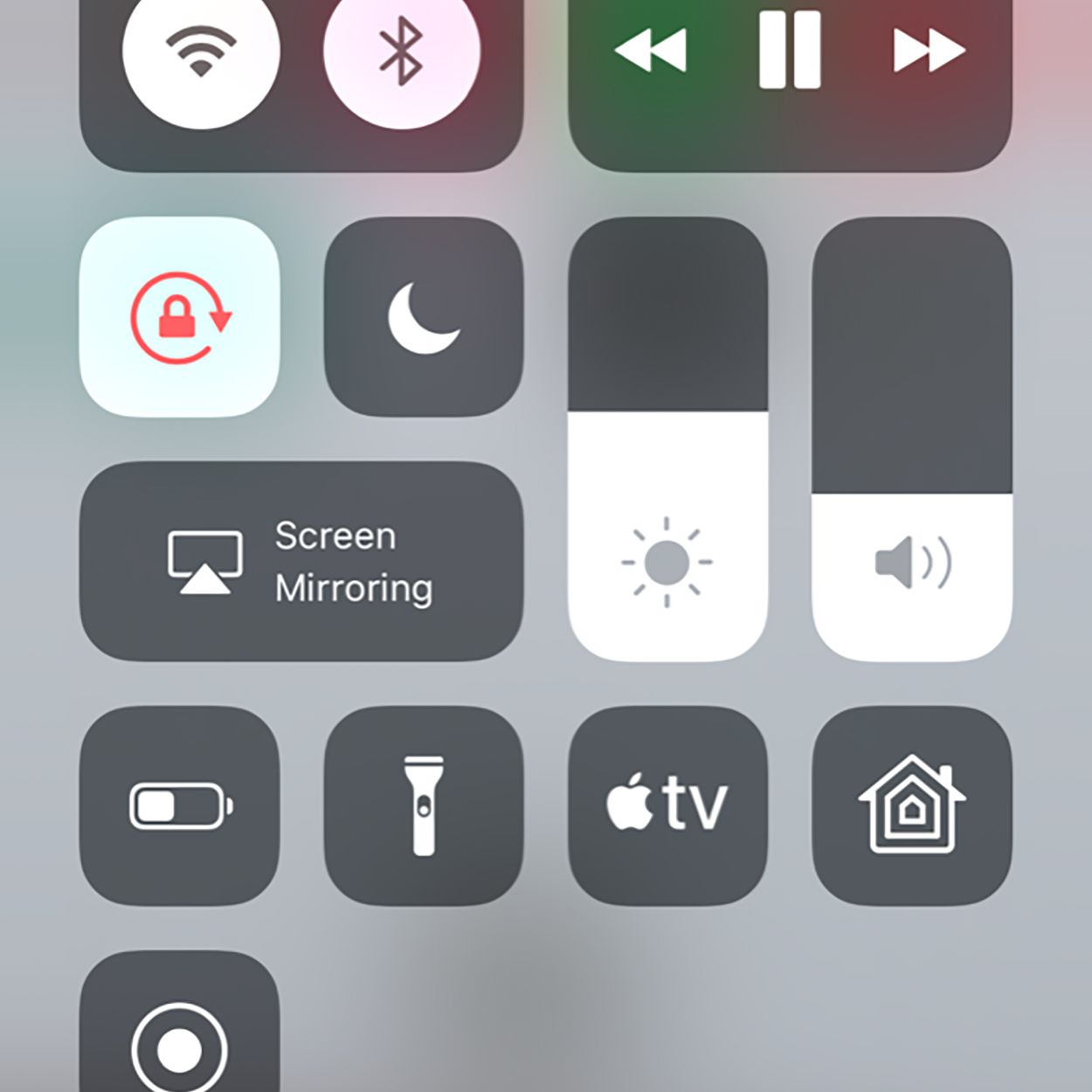 skärmdump för att stänga av Bluetooth på iPhone