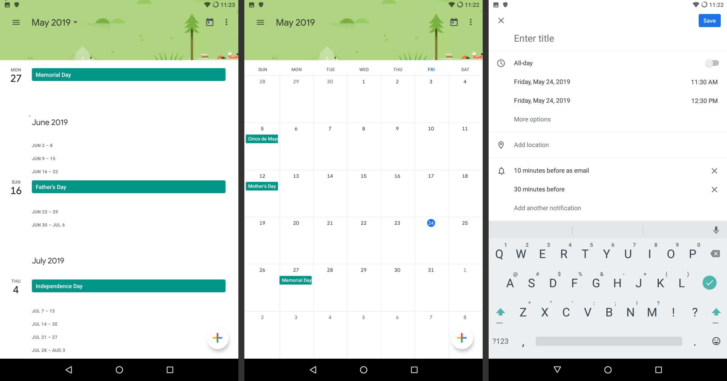 Att visa Google Calendar för Android är en bra användning av en gammal Android-surfplatta