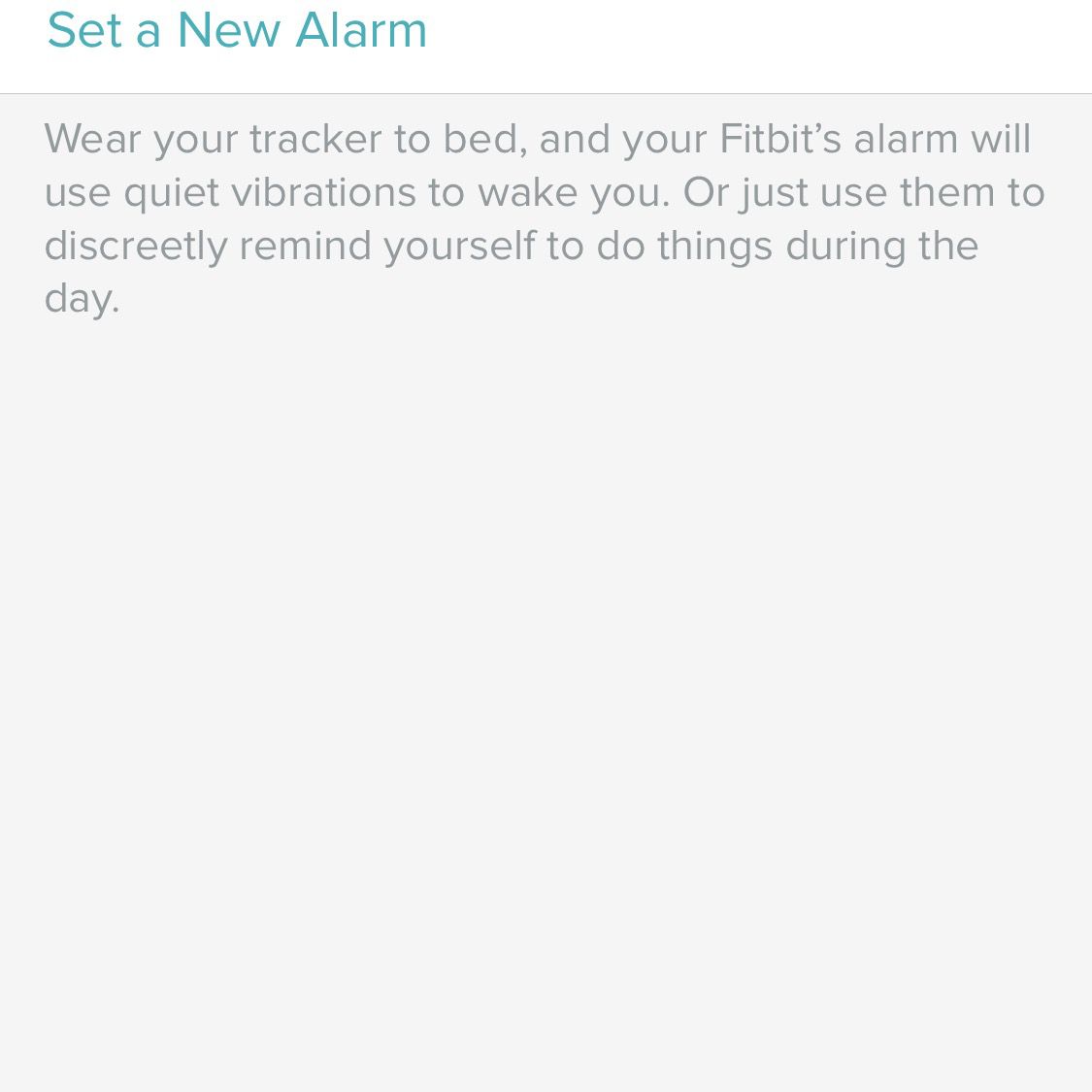 Fitbit-appens tysta larmskärm