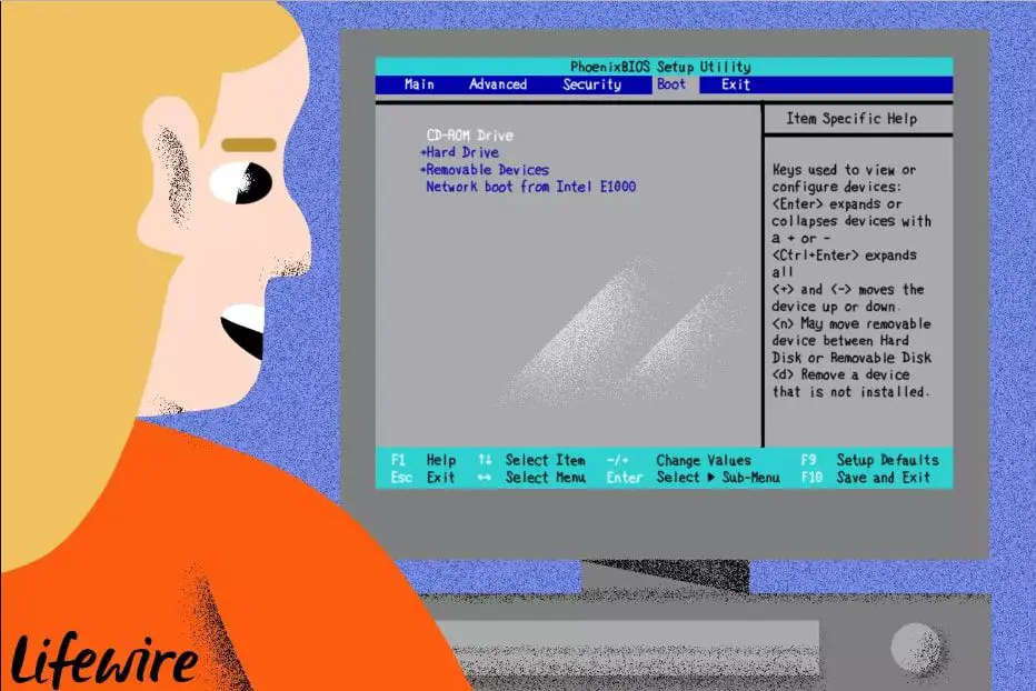 Illustration av en person som öppnar startmenyn på en dator