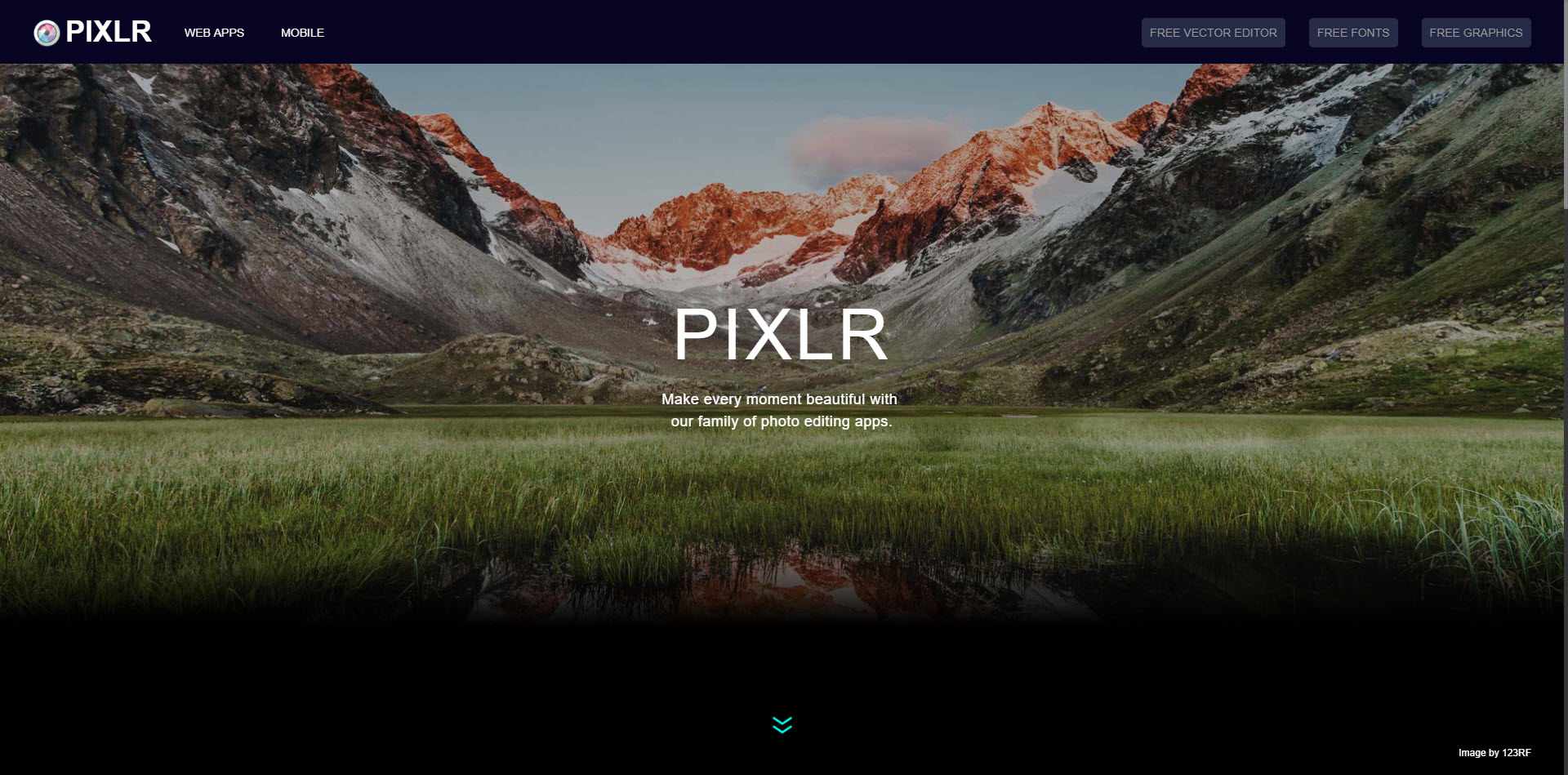 Pixlr-hemsidan.