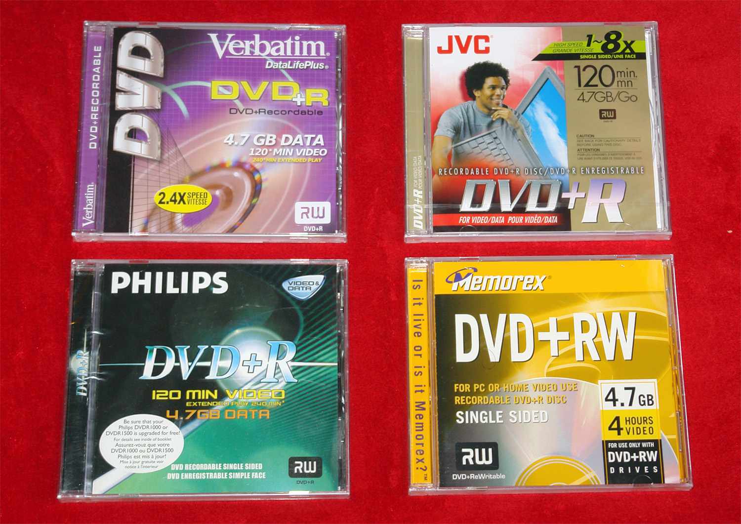 Inspelningsbar DVD - Exempel på tomma skivor