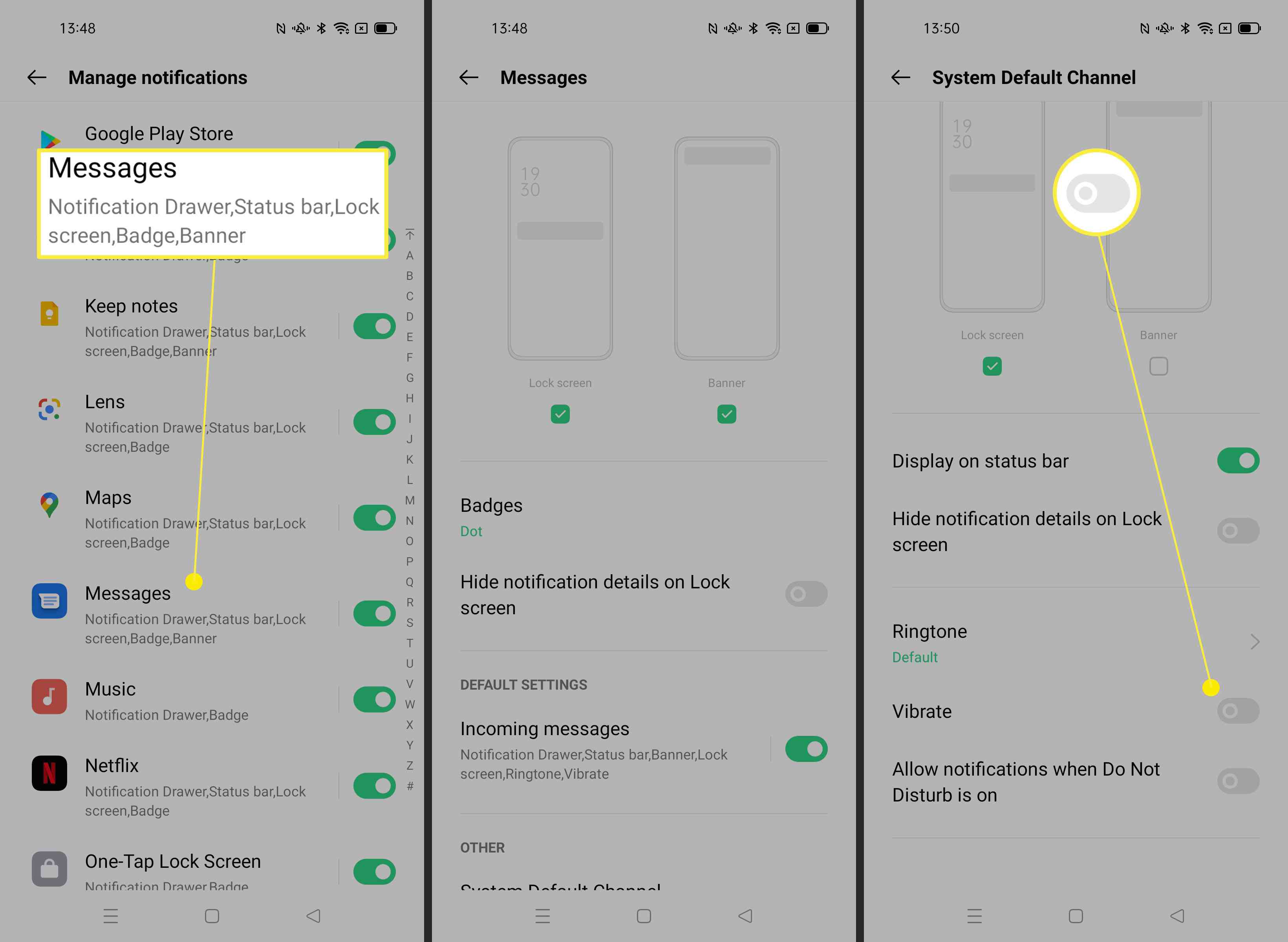 Steg som behövs för att justera vibrationer vid aviseringar på Android-telefonen