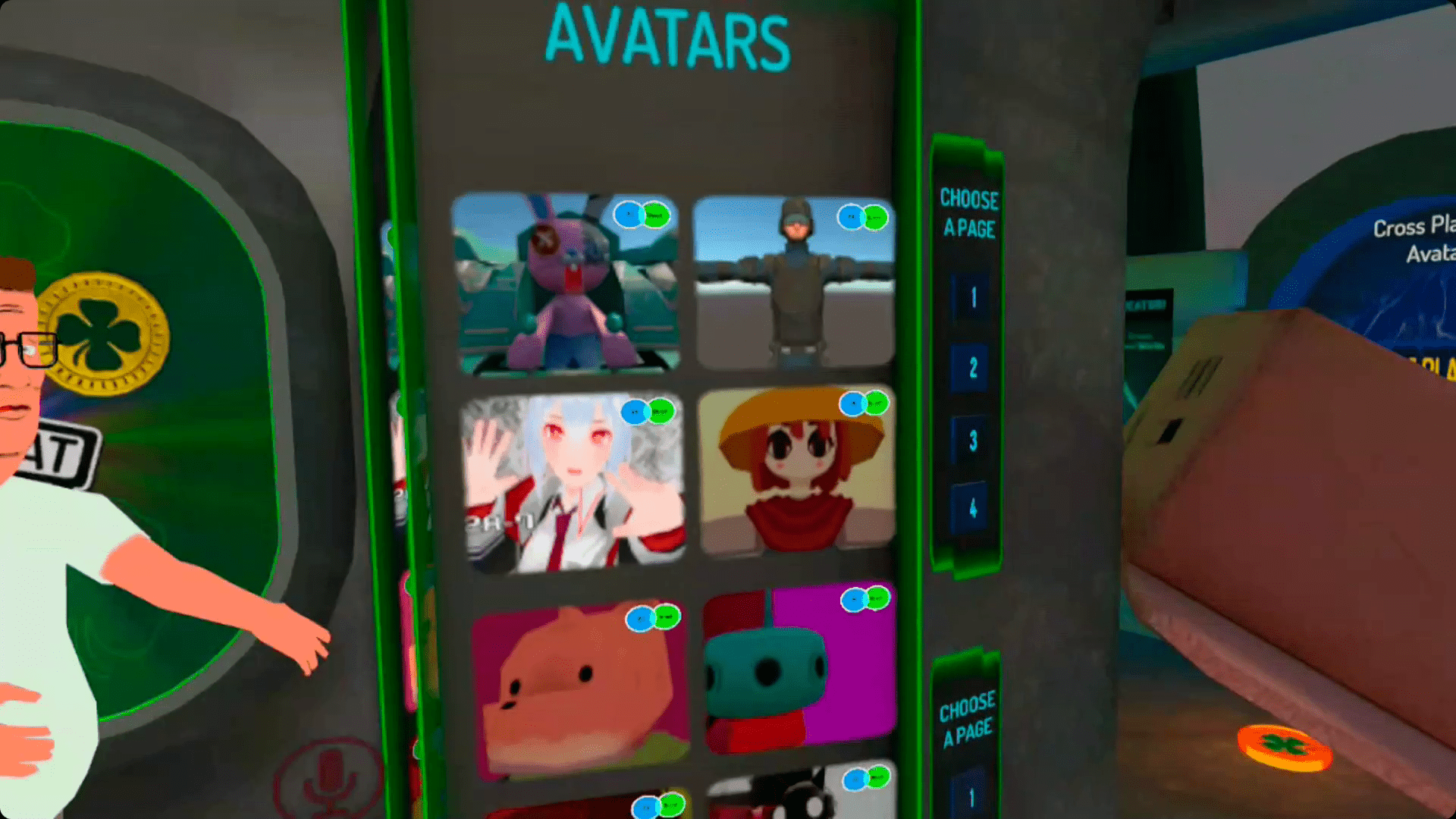 Avatarer i VRChat on Quest.