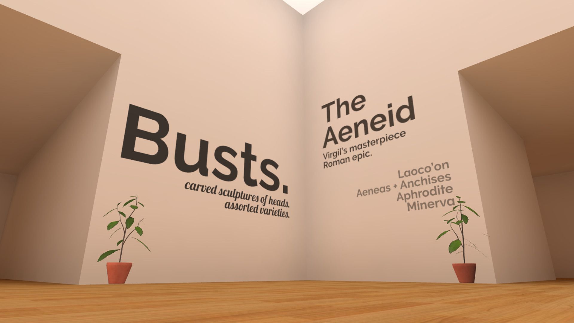 Skärmdump från VR Museum of Fine Art virtual reality-upplevelse