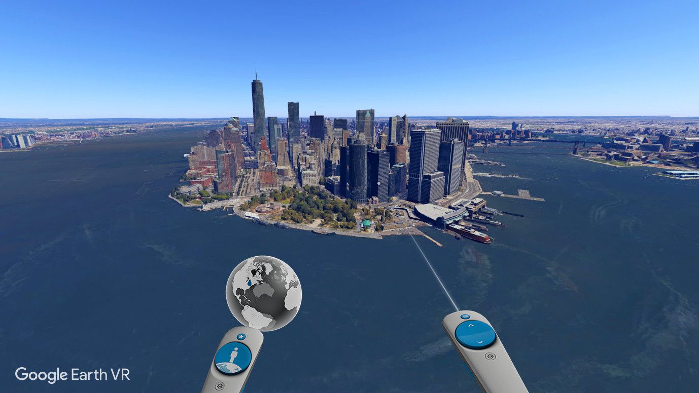 Skärmdump av Google Earth VR