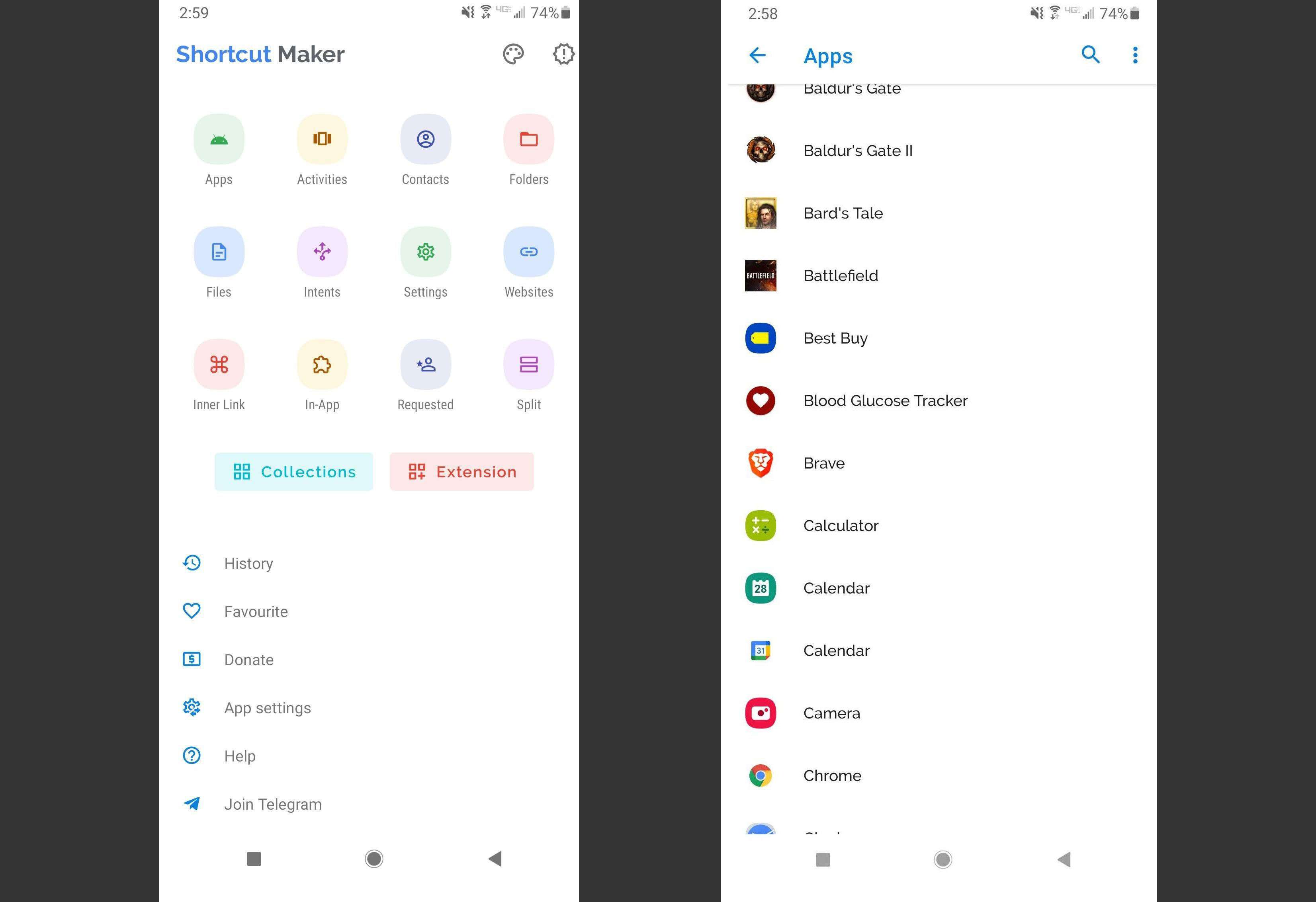 Ändra appikoner med Shortcut Maker på Android.