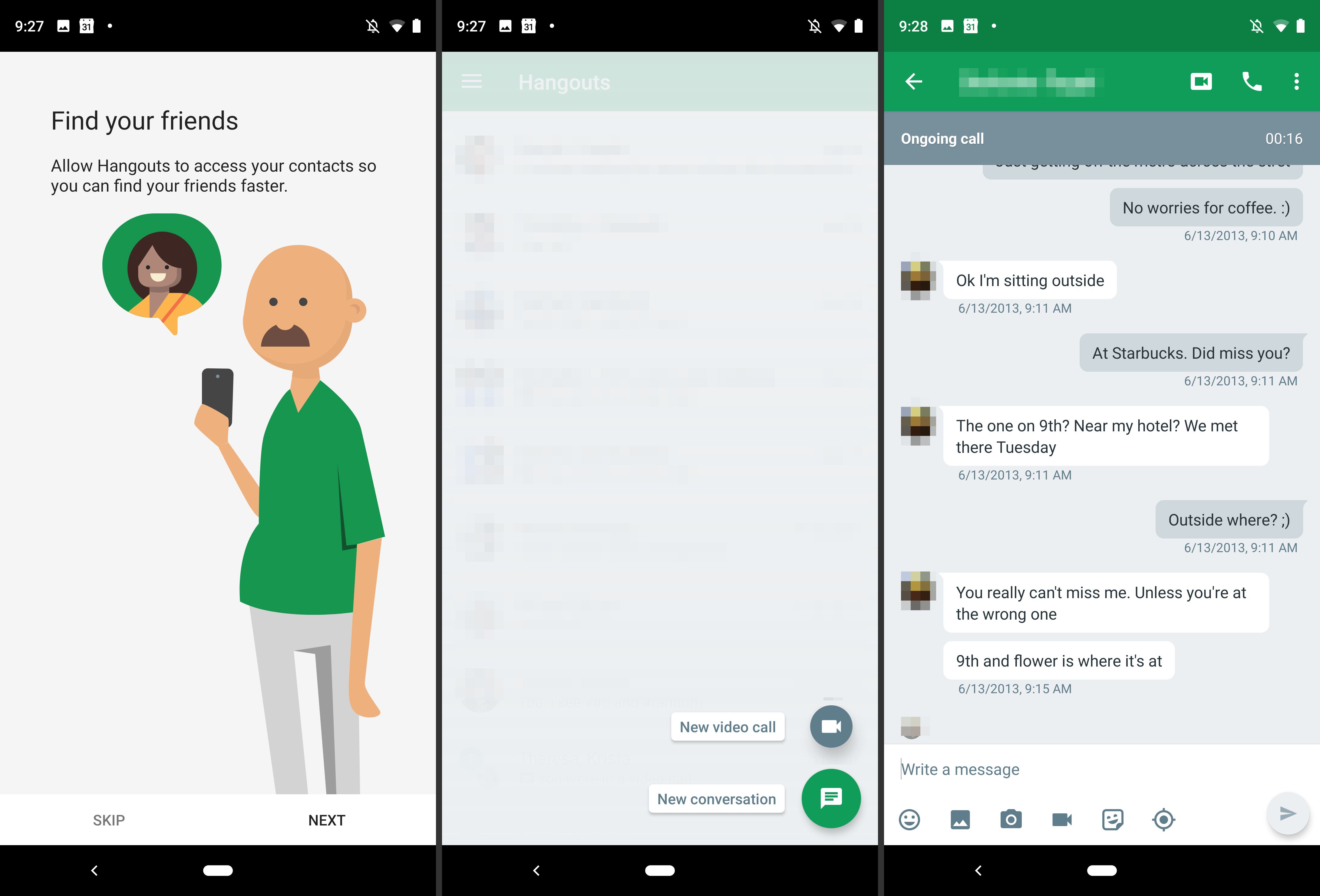 Google Hangouts på Android