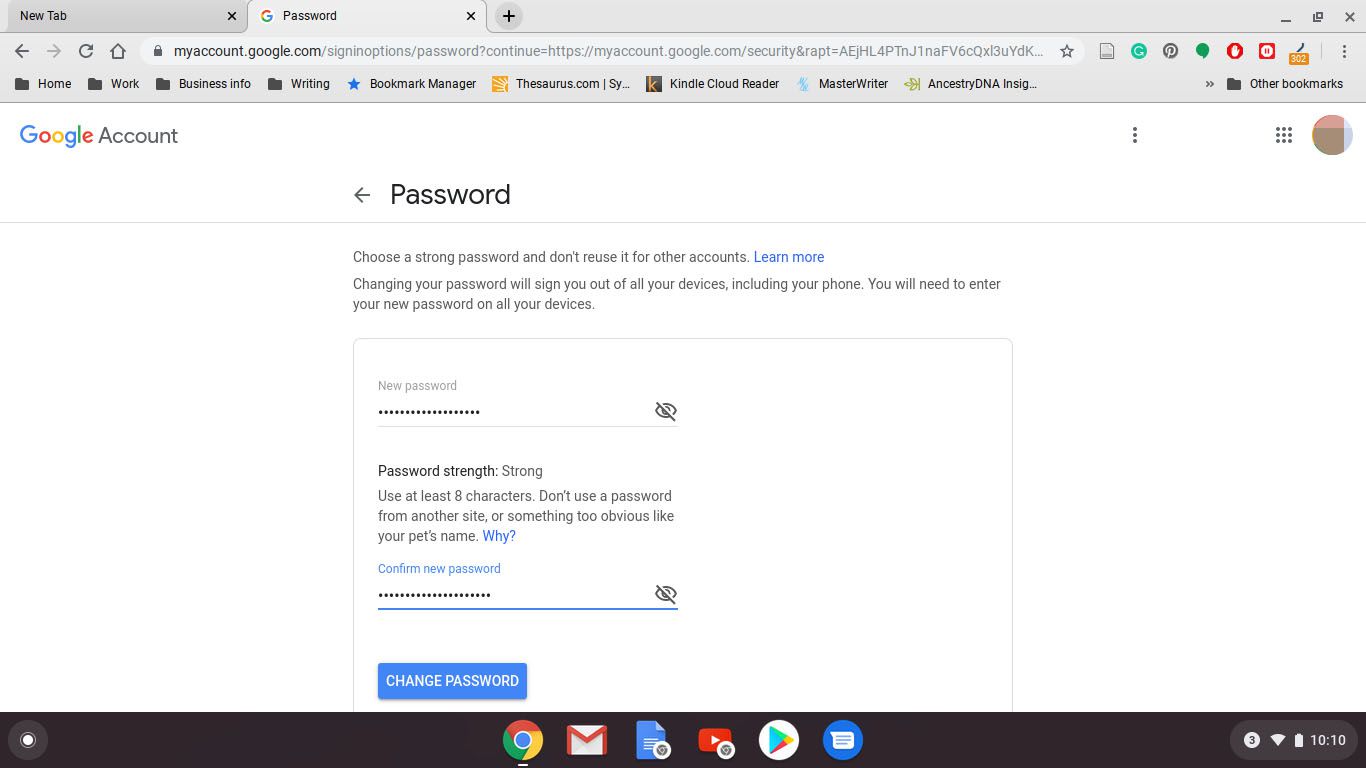 Ändra lösenord i Google Chrome för Chromebook.