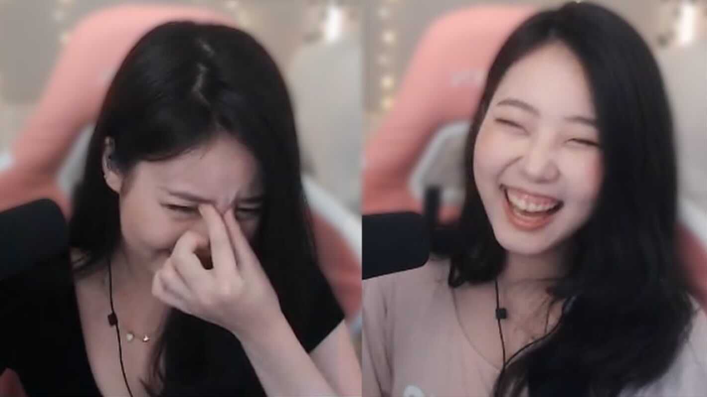 Jessica Kim skrattar