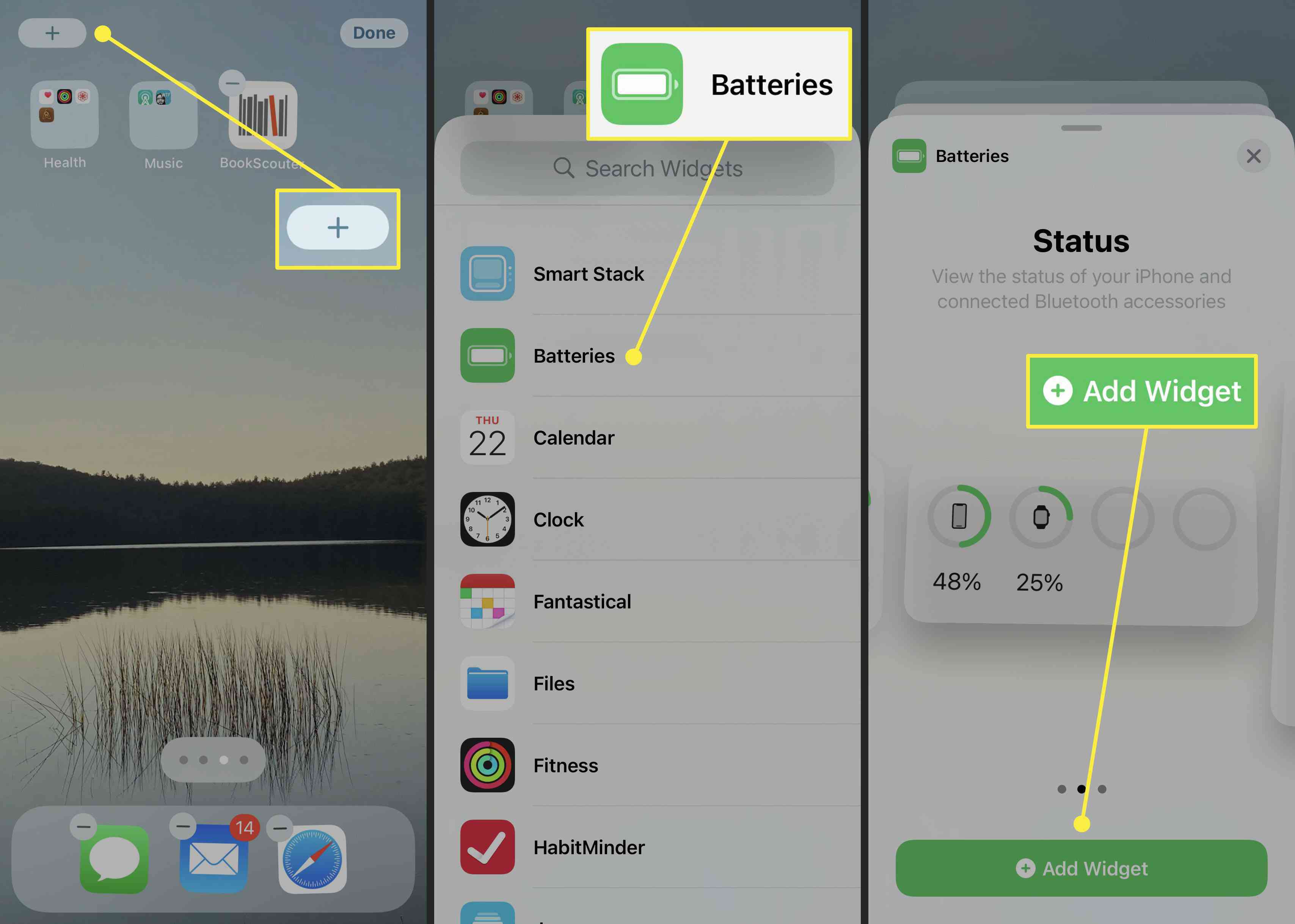 Så här lägger du till batteri-widgeten på iPhone som kör iOS 14.