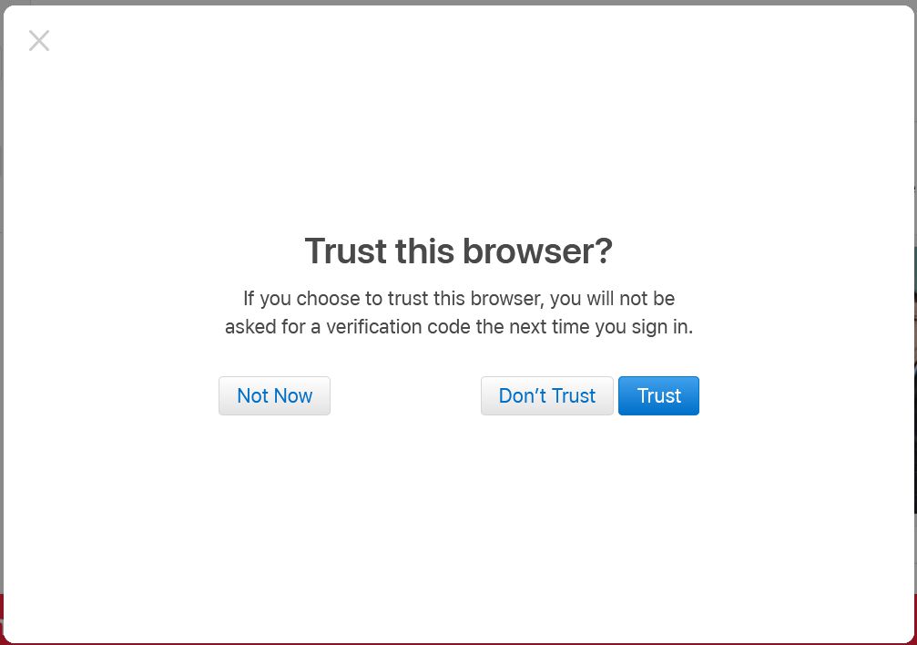 Klicka på Trust för din webbläsare