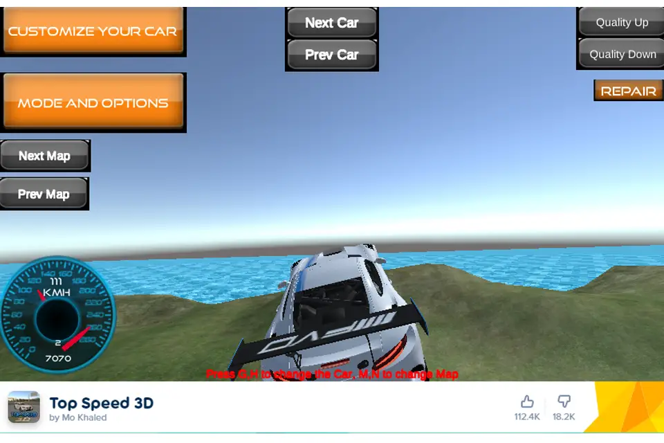 Top Speed ​​3D gratis online bilspel