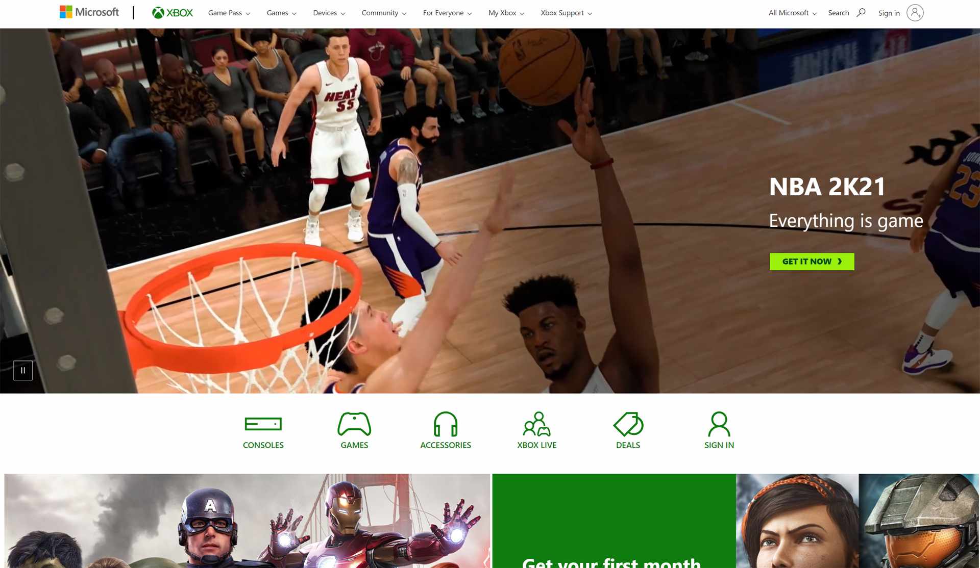 Xbox-webbplats.
