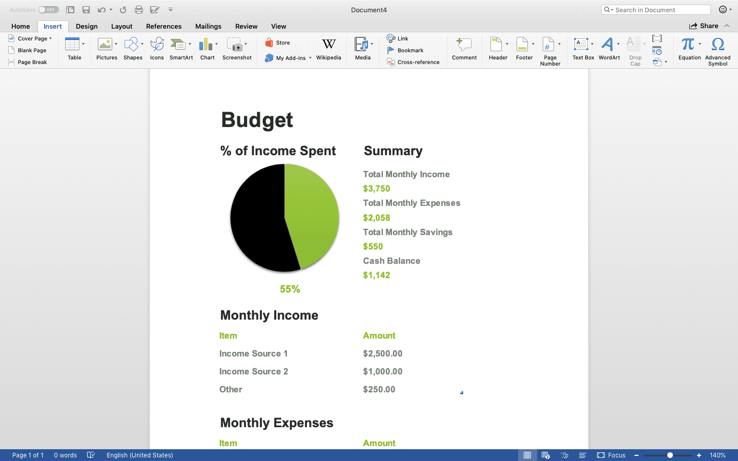 Excel-kalkylblad omvandlas till Word