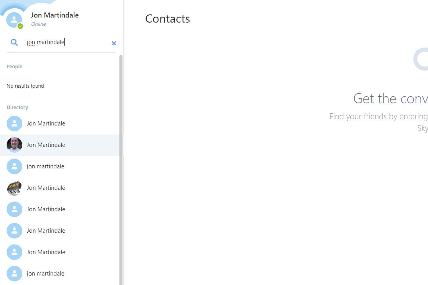 Lägga till kontakter på Skype för webben