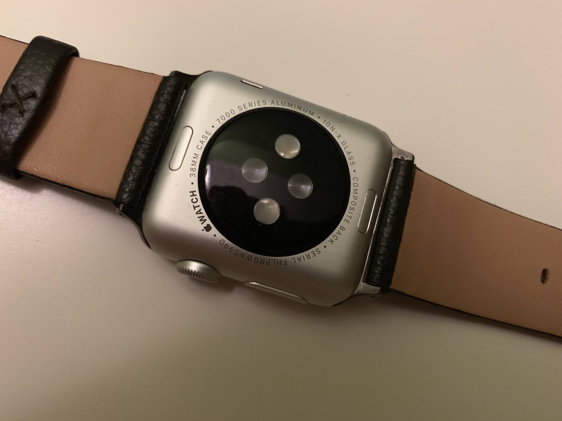 Baksidan på en Apple Watch