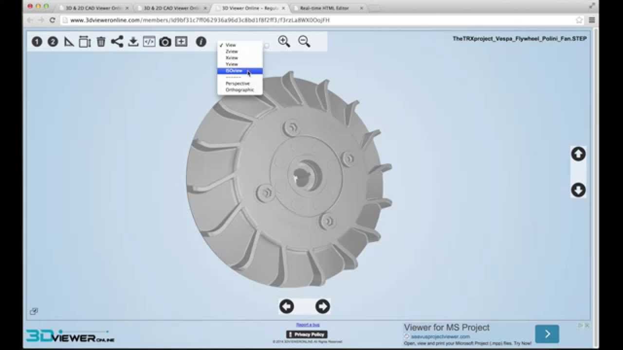 3DViewer online STL-filvisare