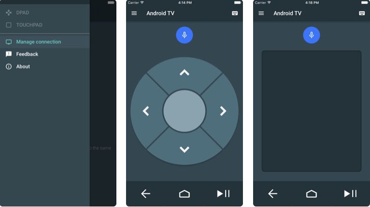 Android TV-fjärrkontrollapp för iOS