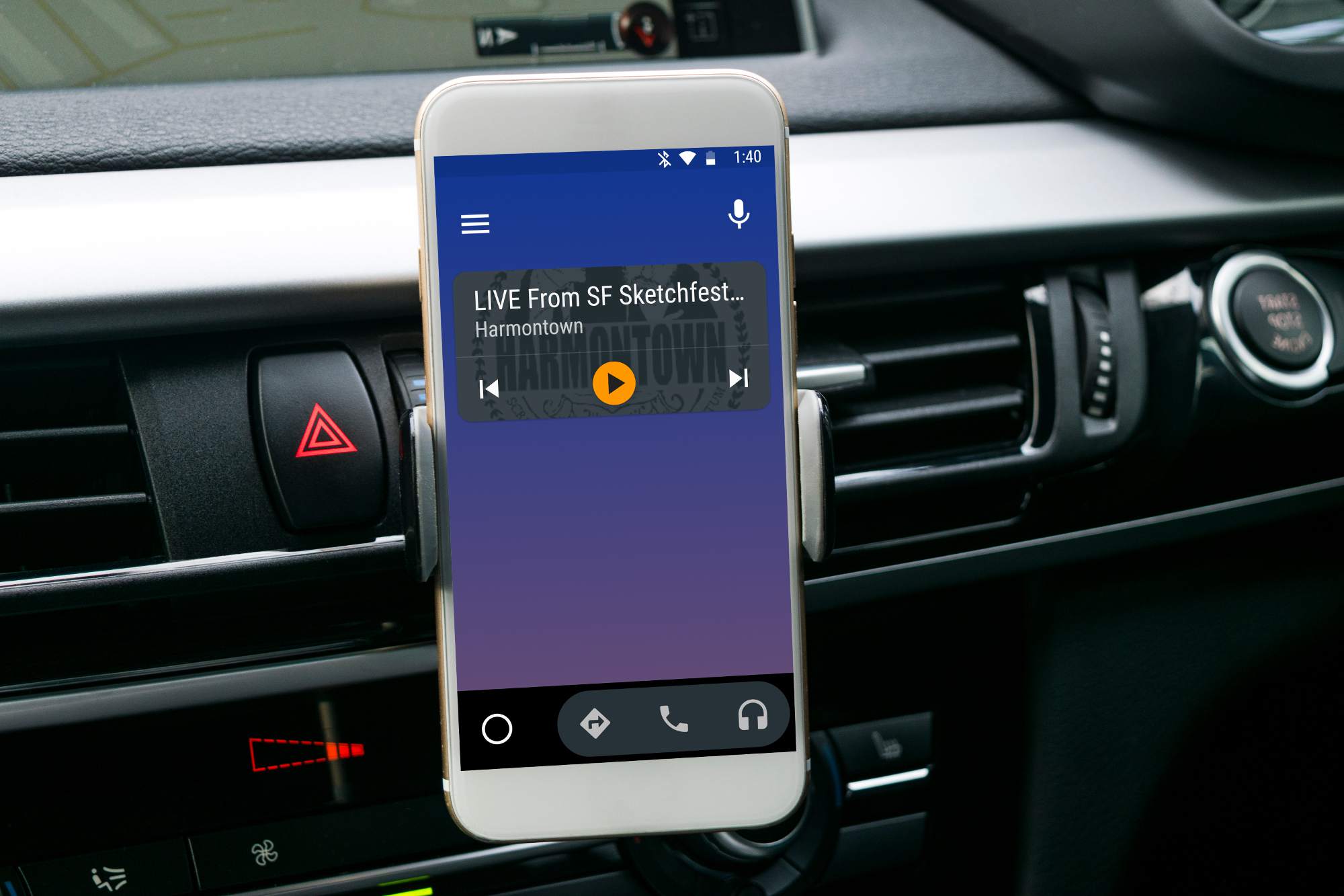 android auto i bil mp3-spelare