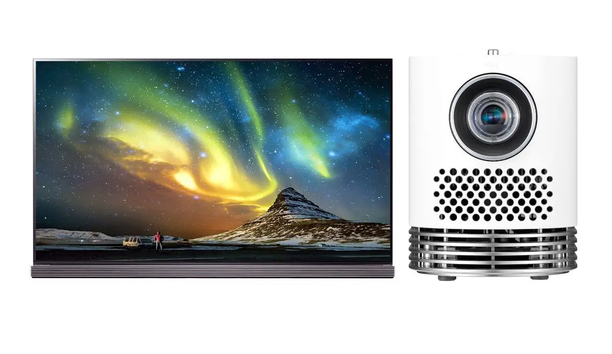 LG G7-serien OLED-TV och LG HF80JA-projektor