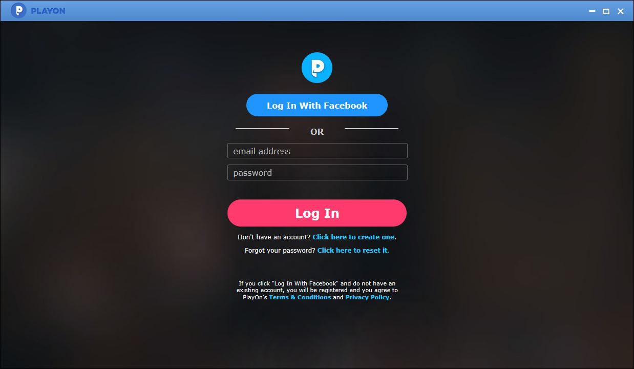 En skärmdump av PlayOn.