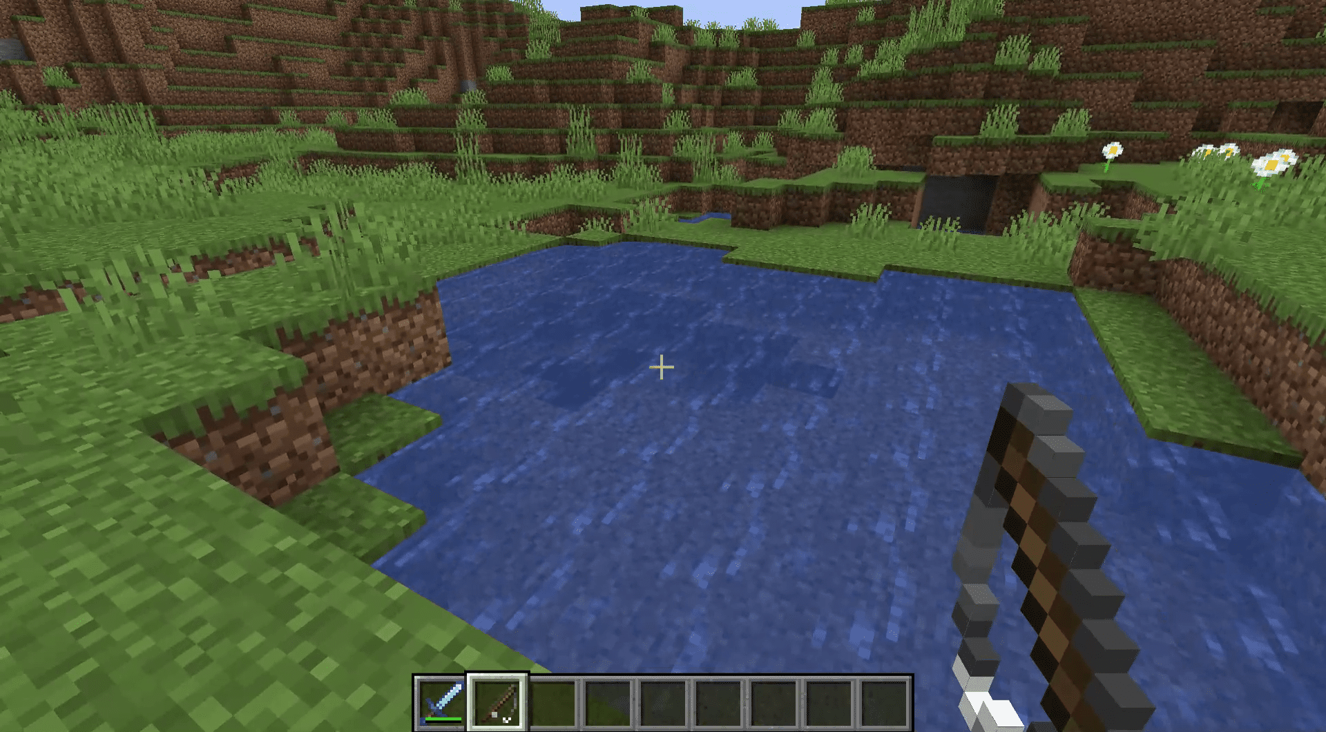 En skärmdump av fiske i Minecraft.