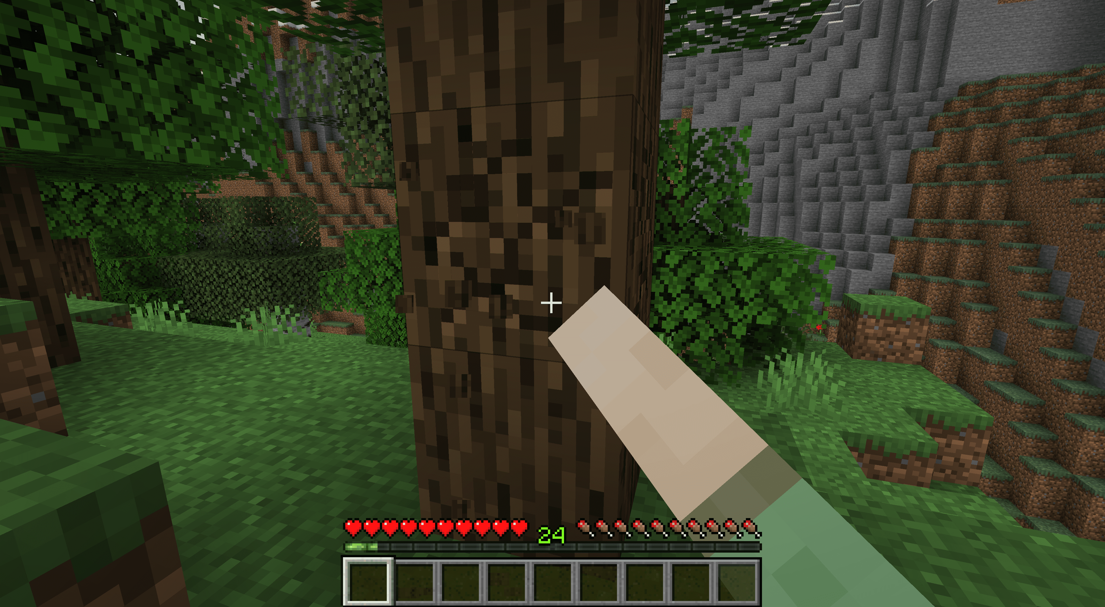 Stansa ett träd i Minecraft.