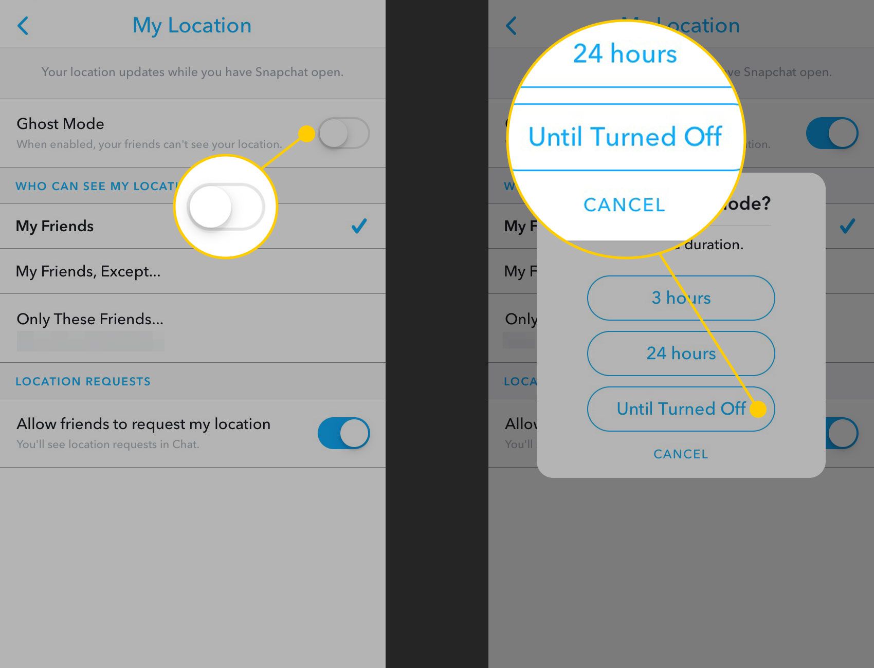 Slå på Ghost Mode på Snapchat för iPhone