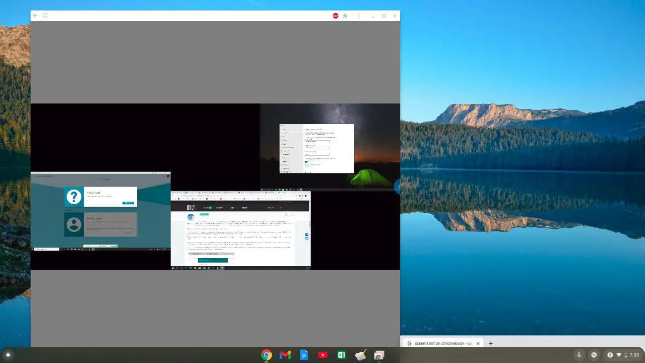 Skärmdump av att använda Chrome Remote Desktop