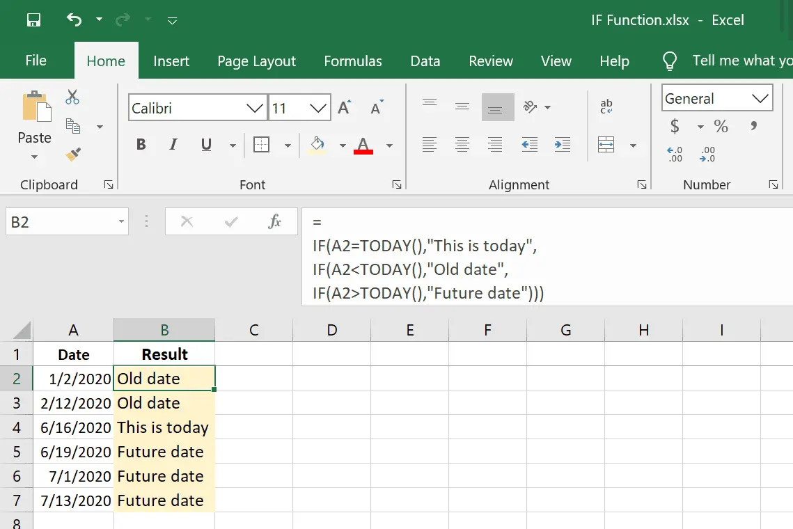 Kapslade IF-uttalanden i Excel med radbrytningar