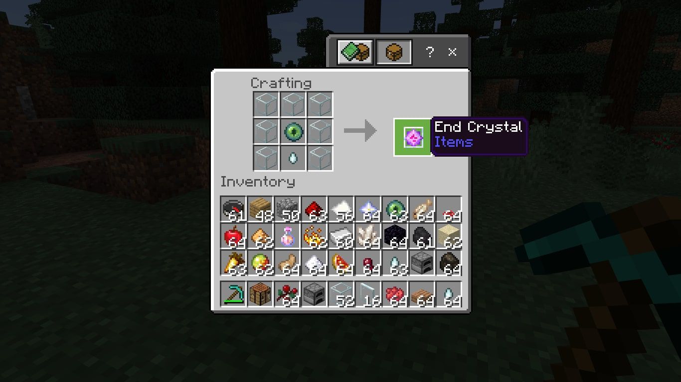 En slutkristall i Minecraft