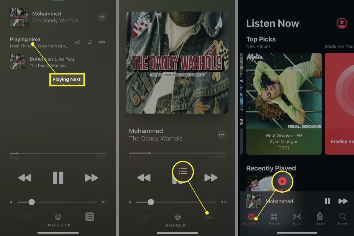 Stänga av inställningar för Autoplay i Apple Music-appen på iPhone.