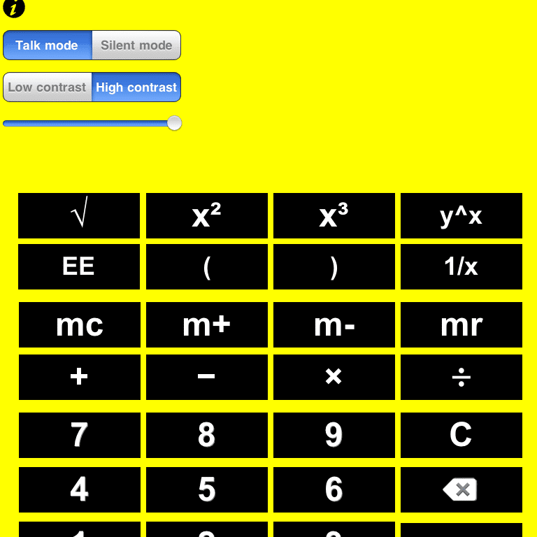 Skärmdumpen för appen Talking Calculator