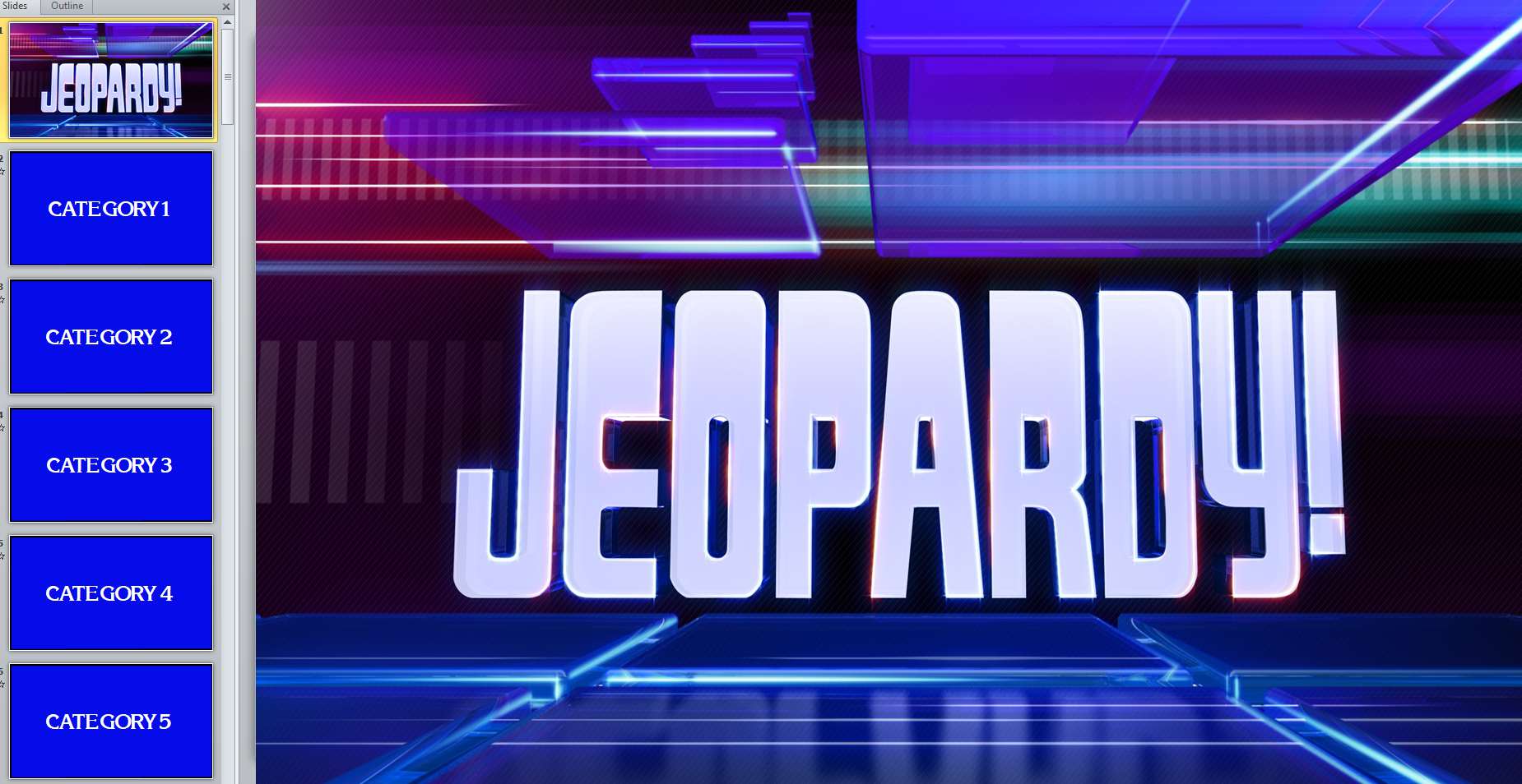 Redigera en Jeopardy-spelmall i PowerPoint