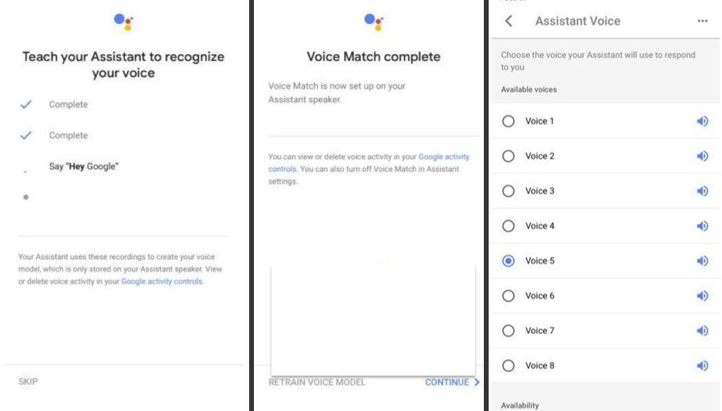 Google Home-appen som visar hur man kalibrerar assistenten
