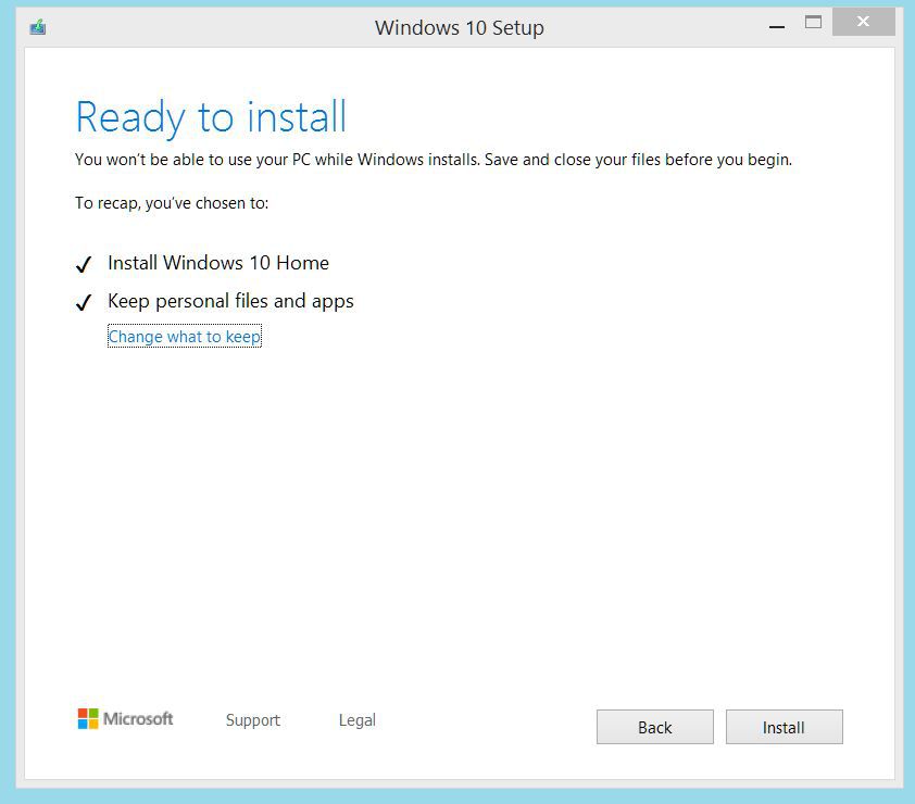 Windows 10-uppdatering redo att installeras