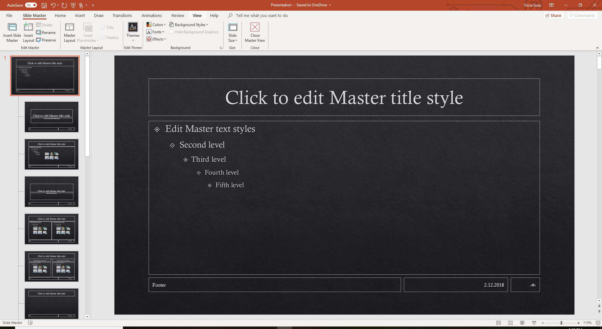 Slide Master i andra PowerPoint-presentation