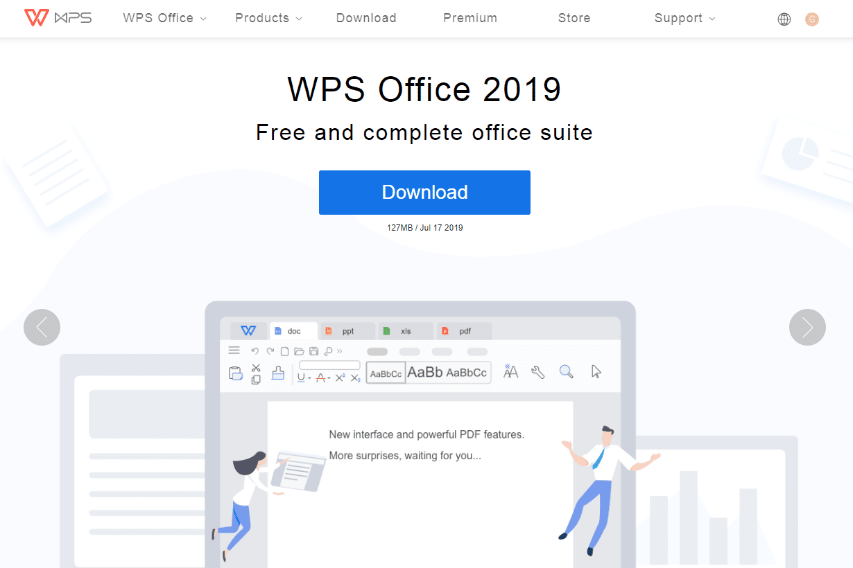 WPS Office-webbplats