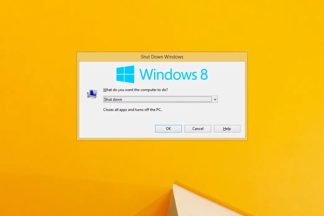 Stäng av Windows-skärmen i Windows 8
