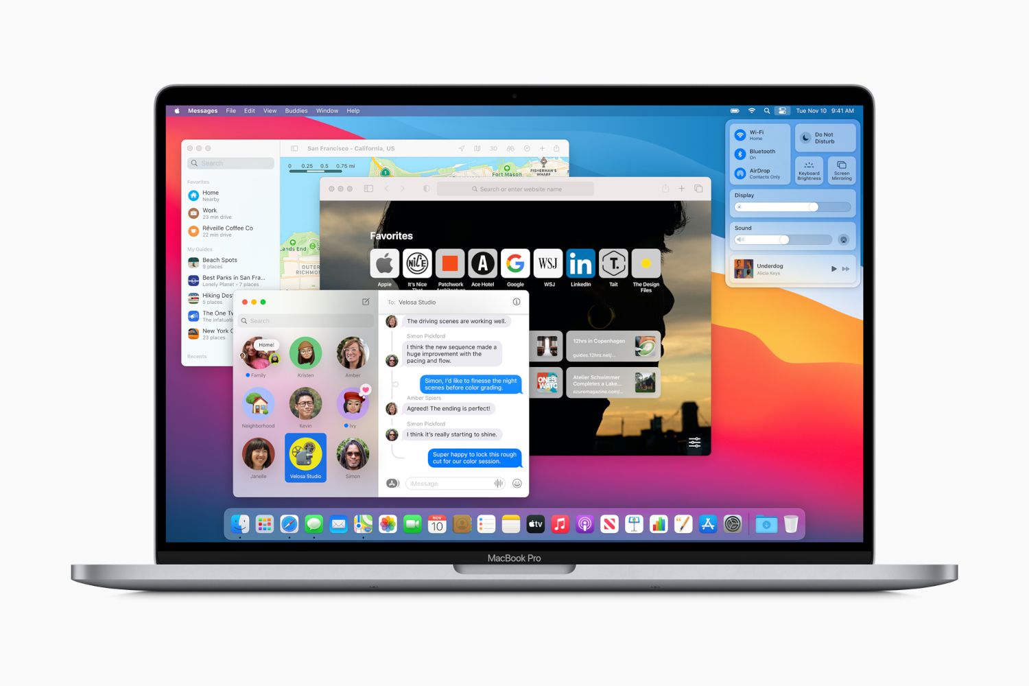 Ett foto av Apple MacBook Pro med flera öppna program