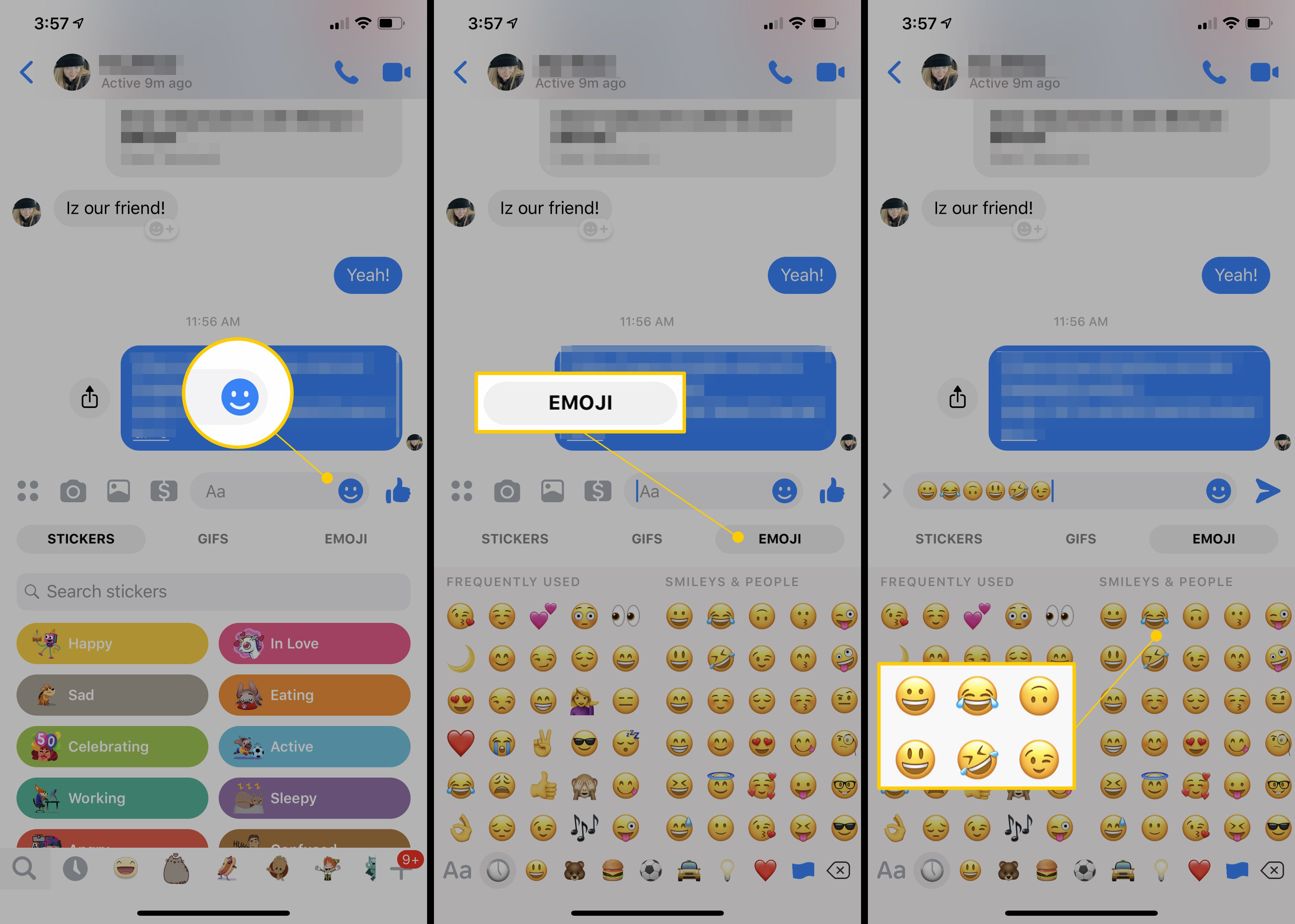 Facebook Messenger med Emojis