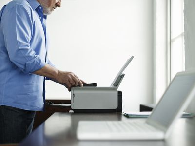 Person using a printer