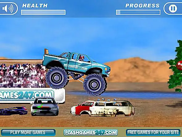 Skärmdump av 4 Wheel Madness gratis online bilspel