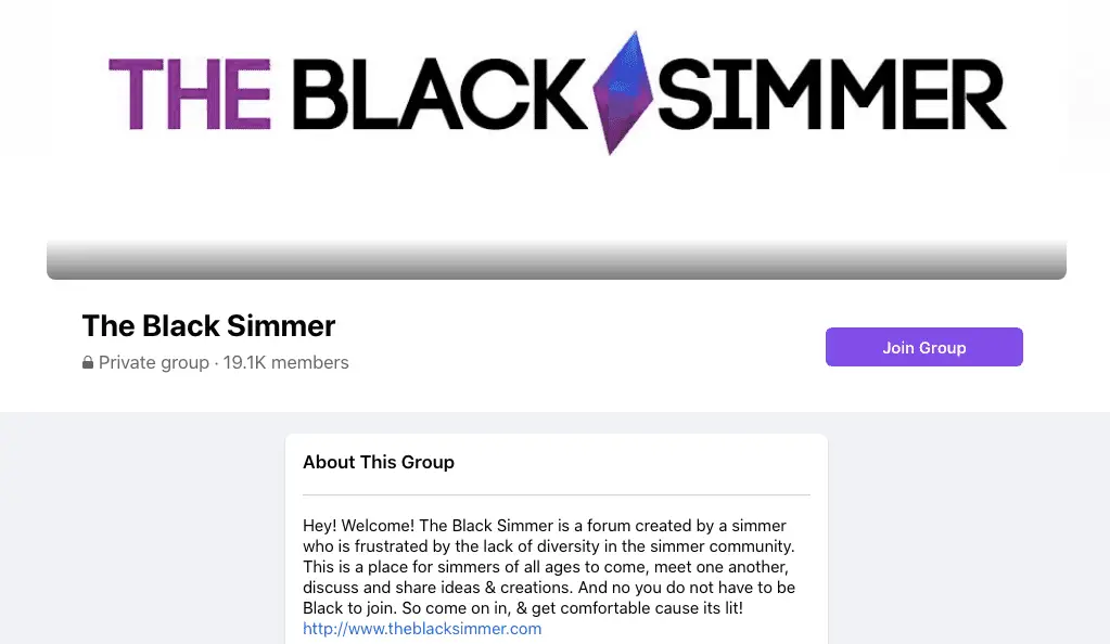 Black Simmer Facebook Group